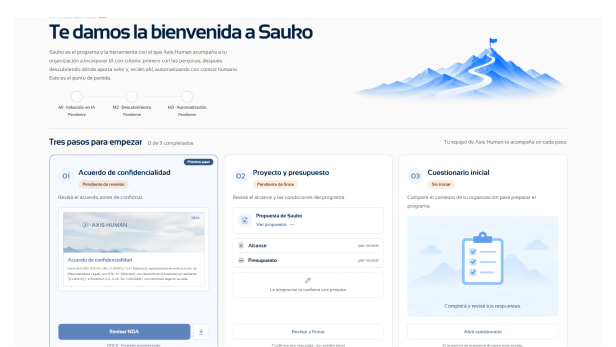 Bienvenida al programa SAUKO y primeros pasos del equipo